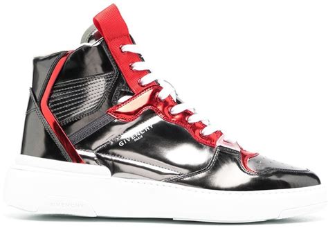 givenchy red print high top sneakers|Givenchy wing high top sneakers.